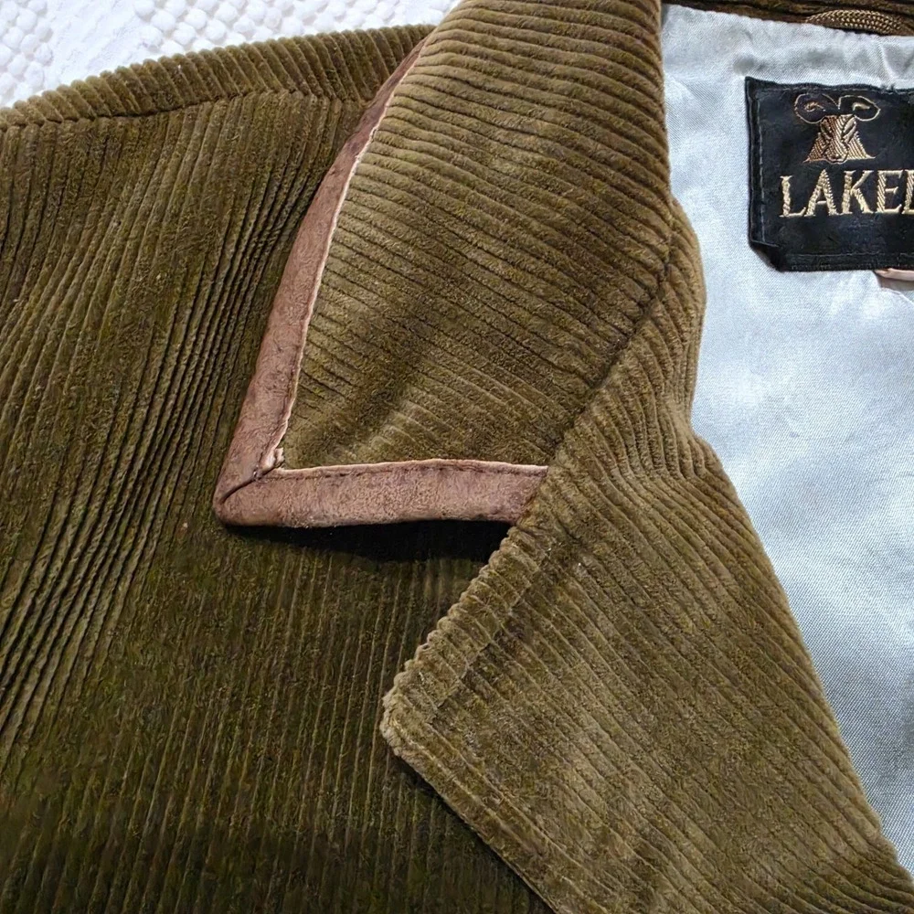 Vintage Lakeland Brown Corduroy Jacket Mens 44 Long Lined Car Coat Retro 70s